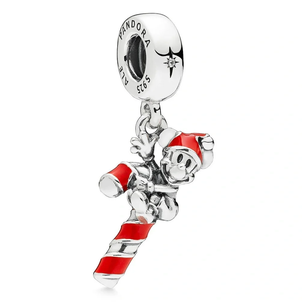 Pandora Santa Mickey Mouse with Candy Cane